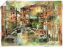Artland Artprint Kanaal in Venetië als artprint op linnen poster muursticker in verschillende maten - Thumbnail 1