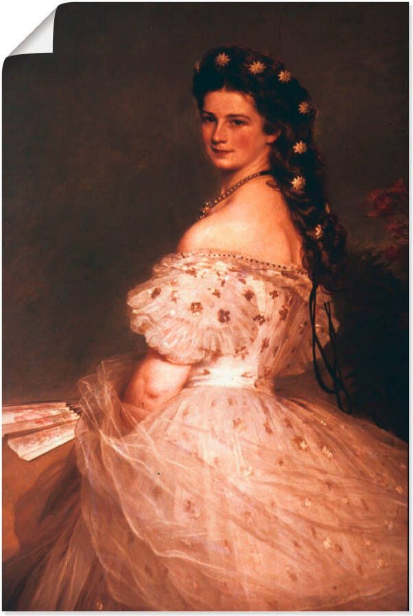 Artland Artprint Keizerin Elisabeth van Oostenrijk 1865 als artprint op linnen poster in verschillende formaten maten