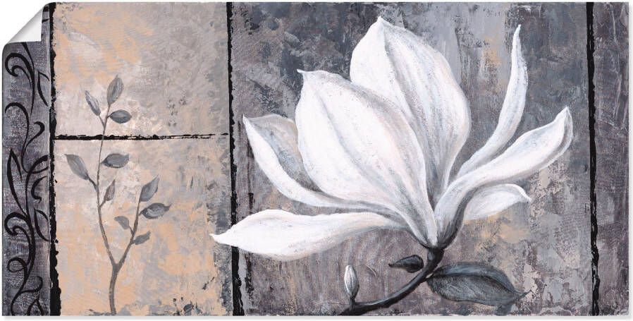 Artland Artprint Klassieke magnolia als artprint van aluminium artprint voor buiten artprint op linnen poster muursticker