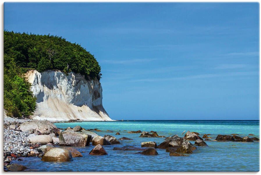 Artland Artprint Krijtrotsen Oostzeekust eiland Rügen als artprint van aluminium artprint op linnen muursticker of poster in verschillende maten