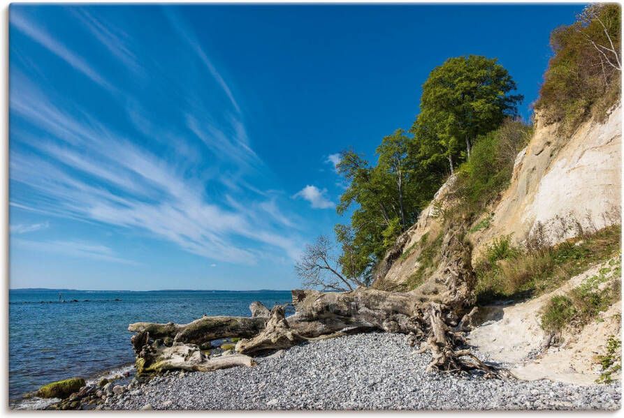 Artland Artprint Krijtrotsen op het eiland Rügen II als artprint van aluminium artprint voor buiten artprint op linnen in verschillende maten