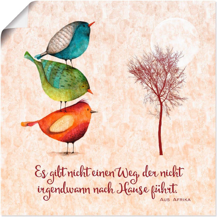 Artland Artprint Levenswijsheid thuis als artprint op linnen poster muursticker in verschillende maten