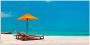 Artland Artprint Ligstoel parasol strand Malediven als artprint van aluminium artprint voor buiten artprint op linnen poster muursticker - Thumbnail 1