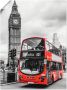 Artland Artprint Londen Bus en Big Ben als artprint op linnen poster in verschillende formaten maten - Thumbnail 1