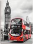 Artland Artprint Londen Bus en Big Ben als artprint op linnen poster in verschillende formaten maten - Thumbnail 1