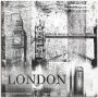Artland Poster Londen Skyline abstracte collage 04 als artprint op linnen muursticker of poster in verschillende maten - Thumbnail 1