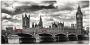 Artland Artprint Londen Westminster Bridge & Red Buses als artprint op linnen poster muursticker in verschillende maten - Thumbnail 1