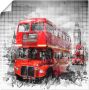 Artland Artprint Londen Westminster rode bussen als poster in verschillende formaten maten - Thumbnail 1