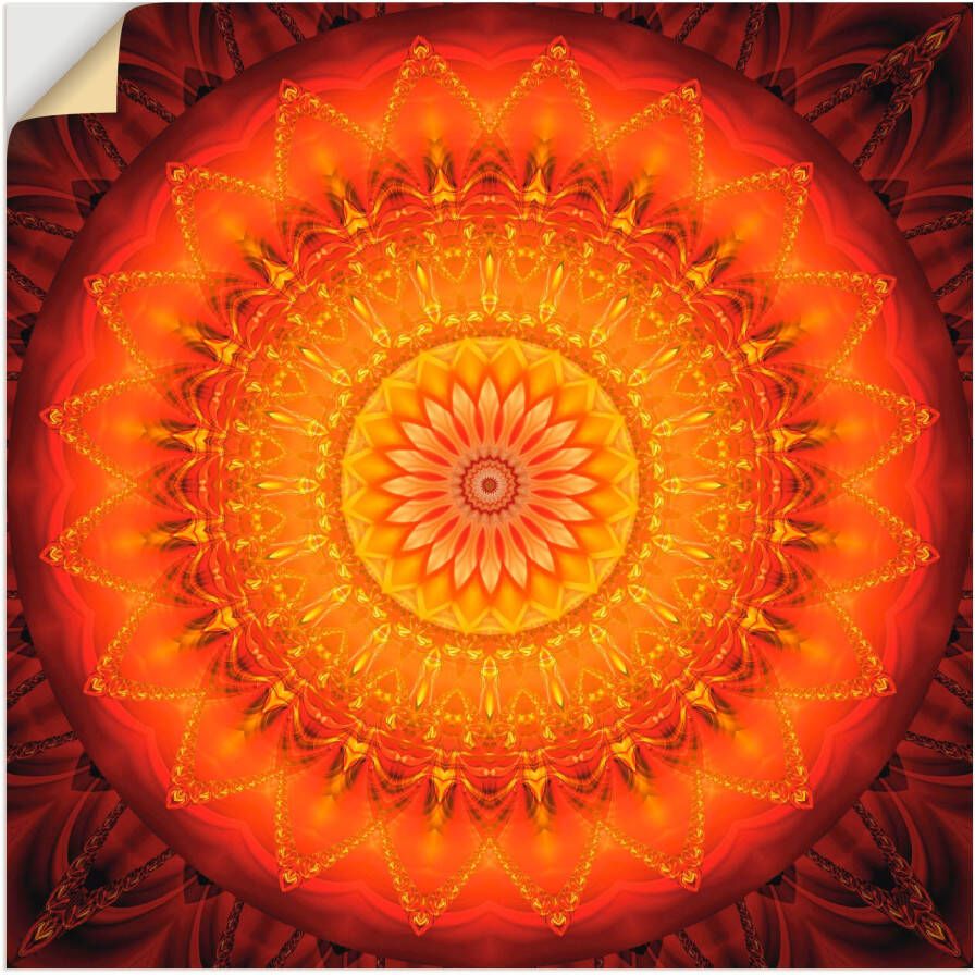 Artland Artprint Mandala energie 1 als artprint op linnen poster muursticker in verschillende maten