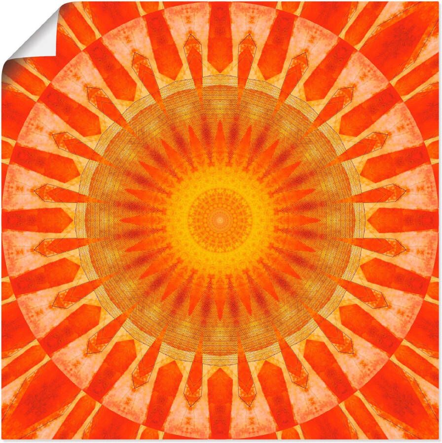 Artland Artprint Mandala zonsondergang als artprint op linnen poster in verschillende formaten maten