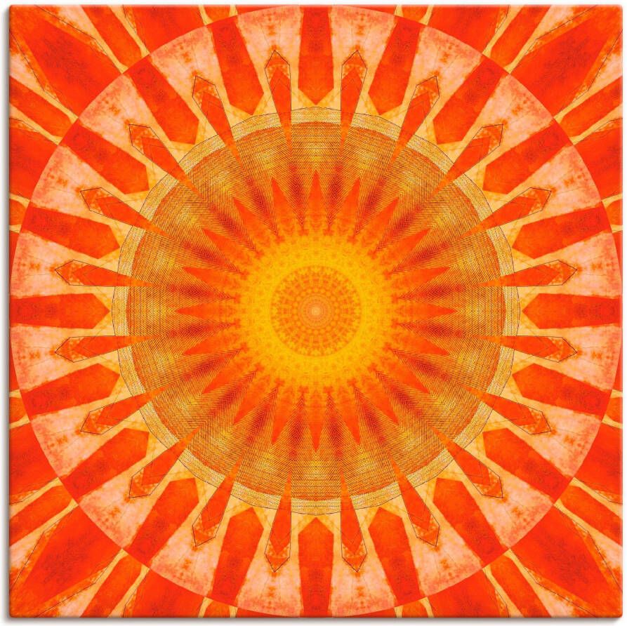Artland Artprint Mandala zonsondergang als artprint op linnen poster in verschillende formaten maten