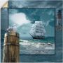 Artland Artprint Maritieme collage met zeilschip als artprint op linnen poster muursticker in verschillende maten - Thumbnail 1