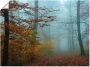 Artland Artprint Mist in herfstbos als artprint op linnen poster muursticker in verschillende maten - Thumbnail 1