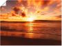 Artland Artprint Mooie zonsondergang strand als artprint op linnen poster muursticker in verschillende maten - Thumbnail 1