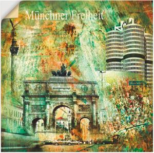 Artland Artprint München Skyline abstracte collage 03
