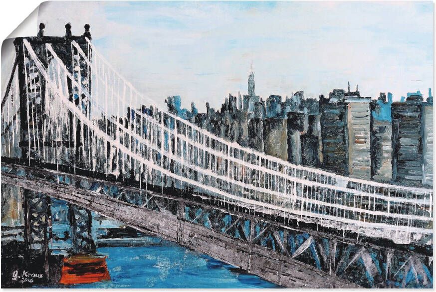 Artland Artprint New York Brooklyn Bridge