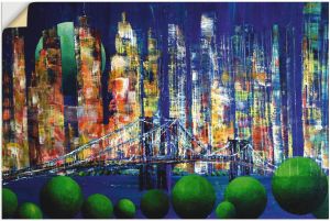 Artland Artprint New York Brooklyn Bridges