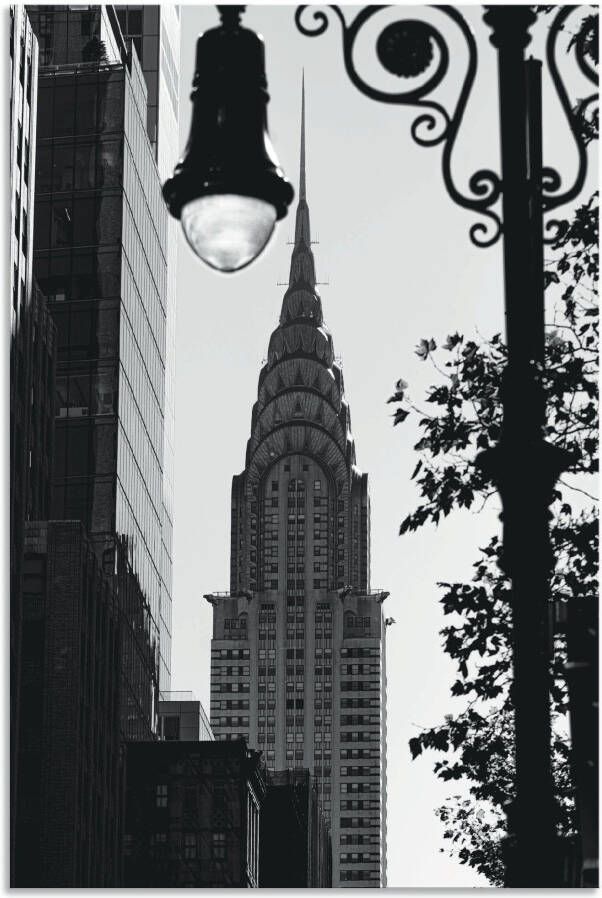 Artland Artprint New York Chrysler Building als artprint van aluminium artprint voor buiten poster in diverse formaten