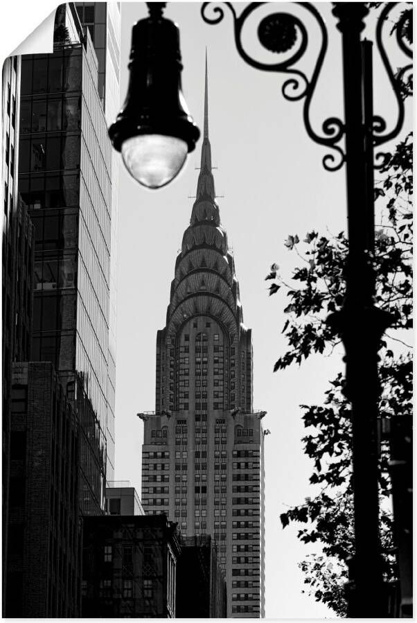 Artland Artprint New York Chrysler Building als artprint van aluminium artprint voor buiten poster in diverse formaten