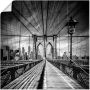 Artland Artprint New York City Brooklyn Bridge als artprint van aluminium artprint voor buiten artprint op linnen poster in verschillende maten. maten - Thumbnail 1