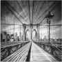 Artland Artprint New York City Brooklyn Bridge als artprint van aluminium artprint voor buiten artprint op linnen poster in verschillende maten. maten - Thumbnail 1