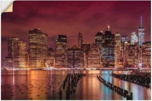Artland Artprint New York City Impressie 's nachts