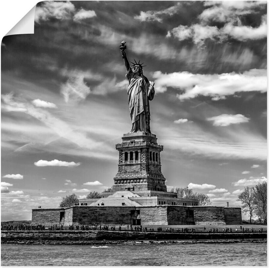 Artland Artprint New York City Vrijheidsbeeld als artprint van aluminium artprint voor buiten artprint op linnen poster in verschillende maten. maten