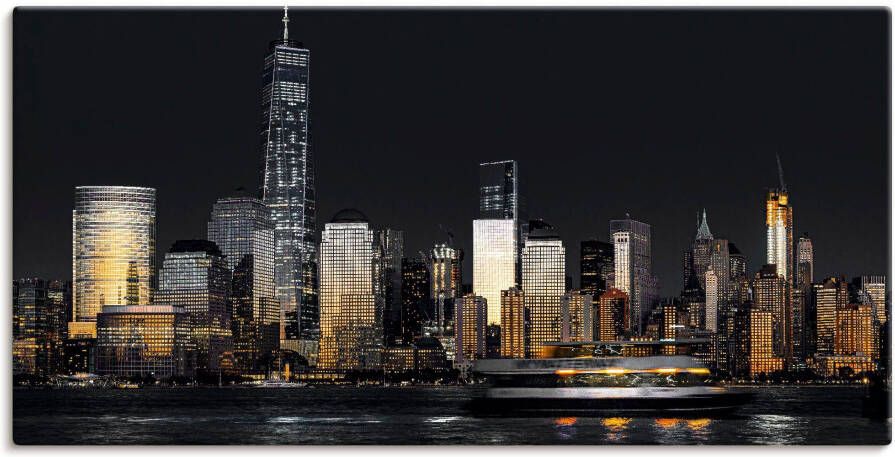 Artland Artprint New York Financial District als artprint van aluminium artprint voor buiten artprint op linnen in verschillende maten