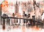 Artland Artprint New York skyline collage V als artprint op linnen poster in verschillende formaten maten - Thumbnail 1