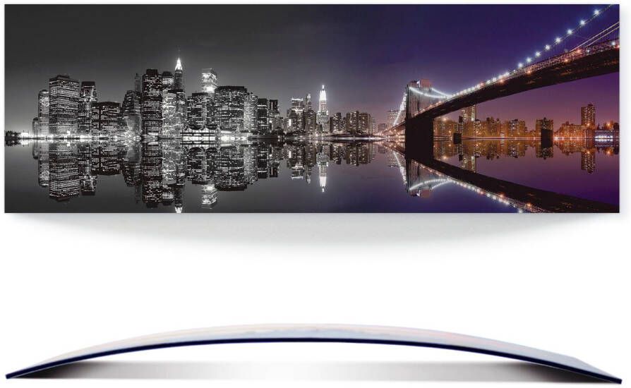 Artland Artprint New York skyline nachtelijke reflectie