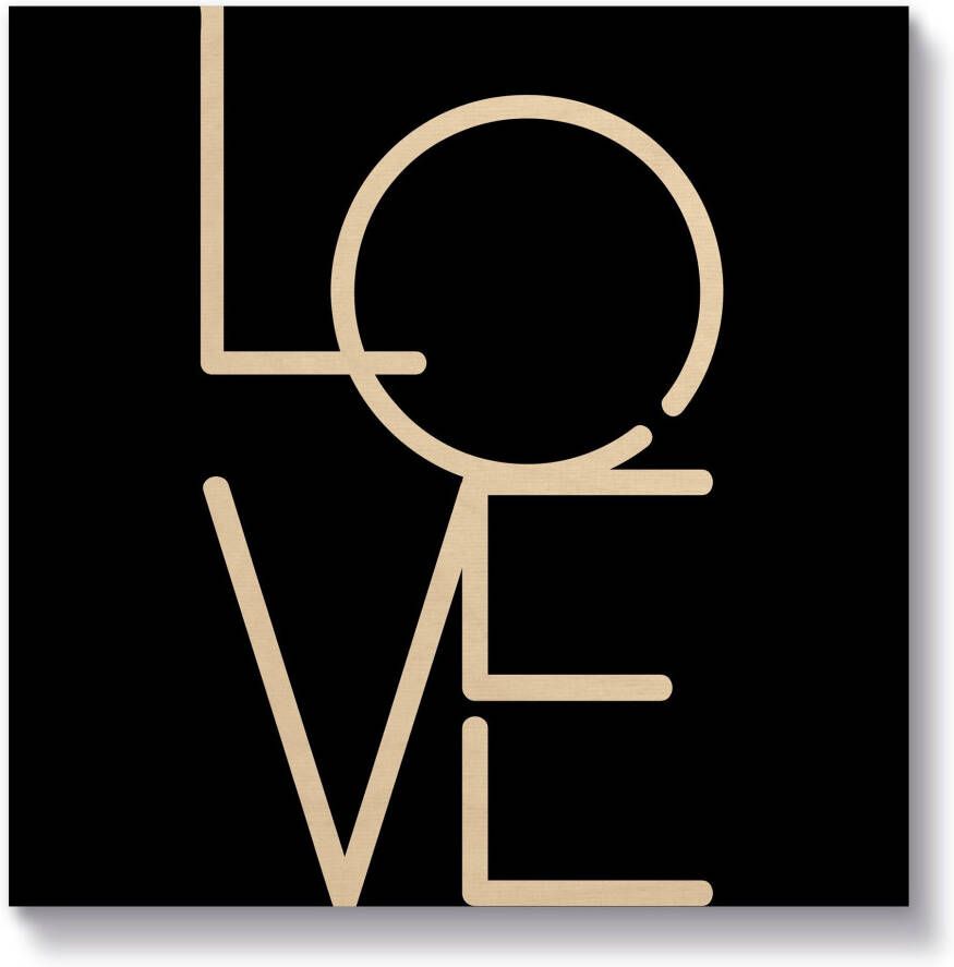 Artland Artprint op hout Love liefde