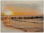 Artland Artprint op hout Mooie zonsondergang aan het strand - Thumbnail 1