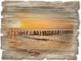 Artland Artprint op hout Mooie zonsondergang aan het strand - Thumbnail 1