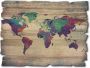 Artland Artprint op hout Veelkleurige wereldkaart - Thumbnail 1