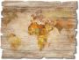 Artland Artprint op hout Wereldkaart - Thumbnail 1