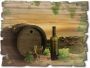 Artland Artprint op hout Wijn druiven wijnstokken wijngaard - Thumbnail 1