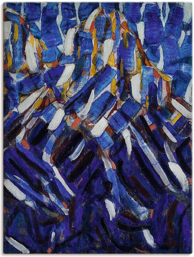 Artland Artprint op linnen Abstractie (de blauwe berg). 1912