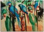 Artland Artprint op linnen Bij de papegaaien gespannen op een spieraam - Thumbnail 1