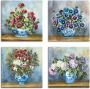 Artland Artprint op linnen Bloemen boeketten set van 4 verschillende maten (4-delig) - Thumbnail 1