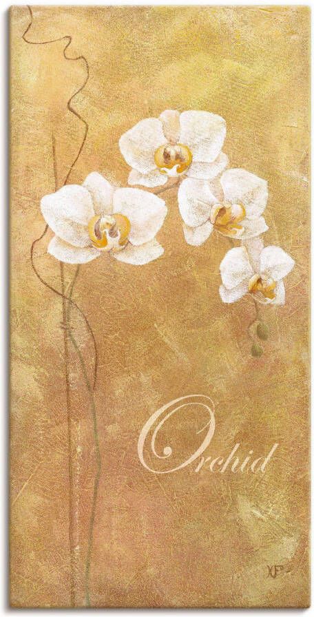Artland Artprint op linnen Filigraan verwerkte orchidee
