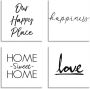 Artland Artprint op linnen Geluk liefde vertrouwd thuis geluk alleen (4-delig) - Thumbnail 1
