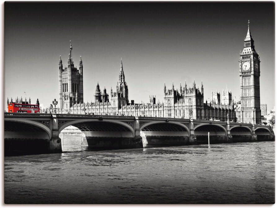 Artland Artprint op linnen Houses of Parliament & Theems