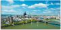 Artland Artprint op linnen Keulen Rijn Panorama gespannen op een spieraam - Thumbnail 1