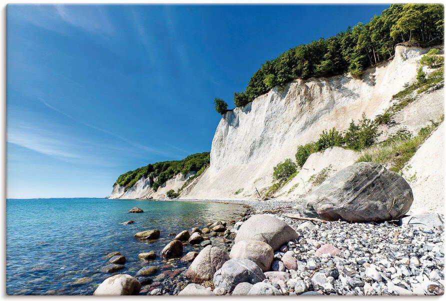 Artland Artprint op linnen Krijtrotsen op het eiland Rügen 2