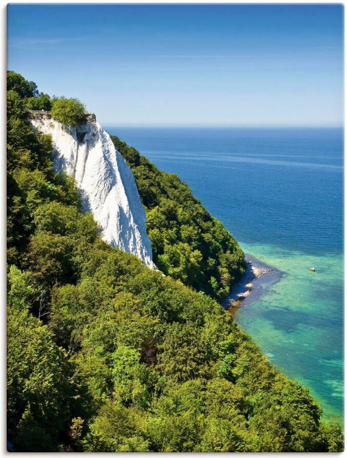 Artland Artprint op linnen Krijtrotsen op het eiland Rügen I