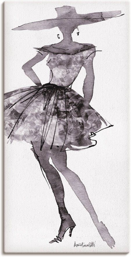 Artland Artprint op linnen Mode schetsboek V gespannen op een spieraam