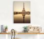 Artland Artprint op linnen Parijs Eiffeltoren V gespannen op een spieraam - Thumbnail 1