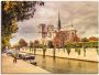 Artland Artprint op linnen Parijs Notre-Dame I gespannen op een spieraam - Thumbnail 1