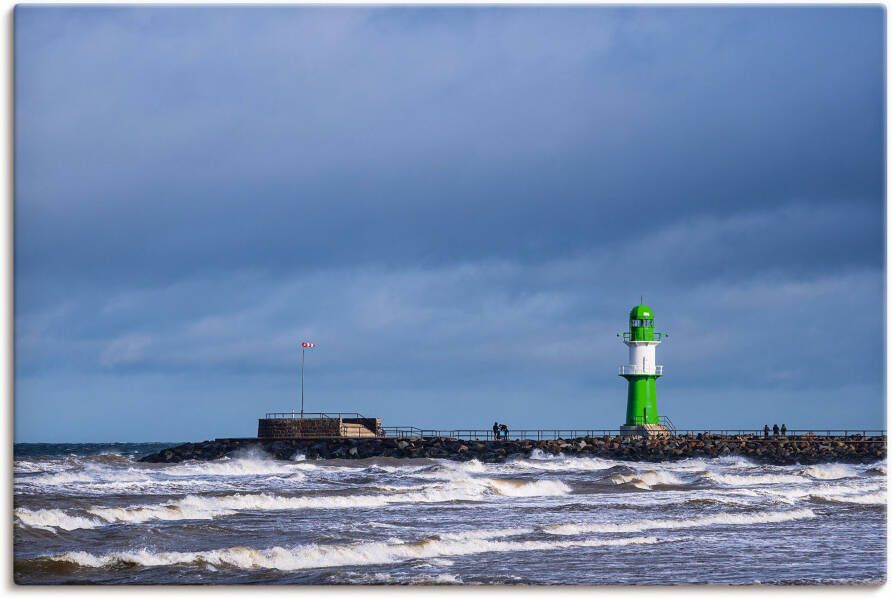 Artland Artprint op linnen Pier aan de Oostzeekust V