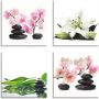 Artland Artprint op linnen Steen orchidee lelie spa bamboe magnolia (4-delig) - Thumbnail 1